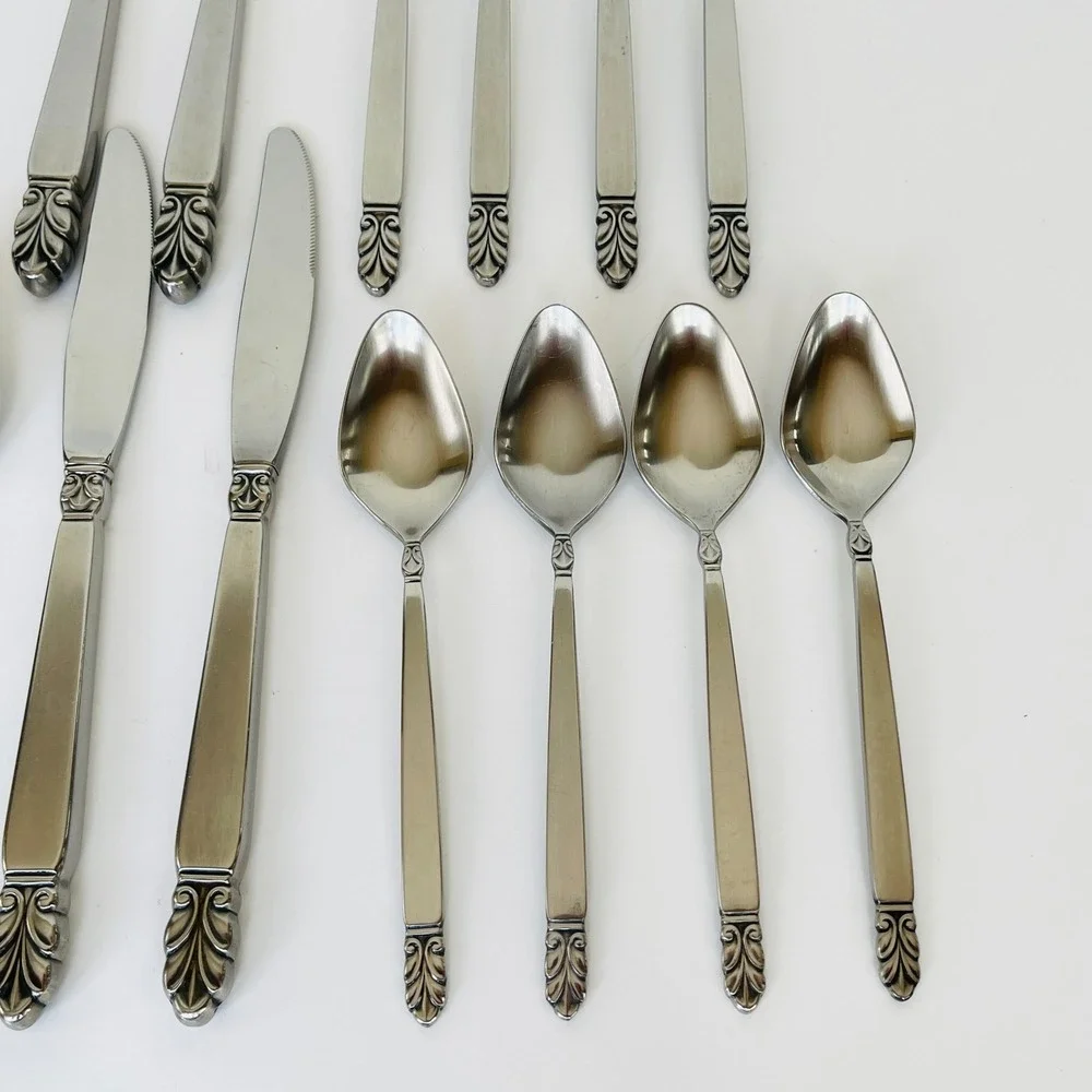 International Silver NORSE Satin Stainless Steel Flatware -20 pcs-Service for 4